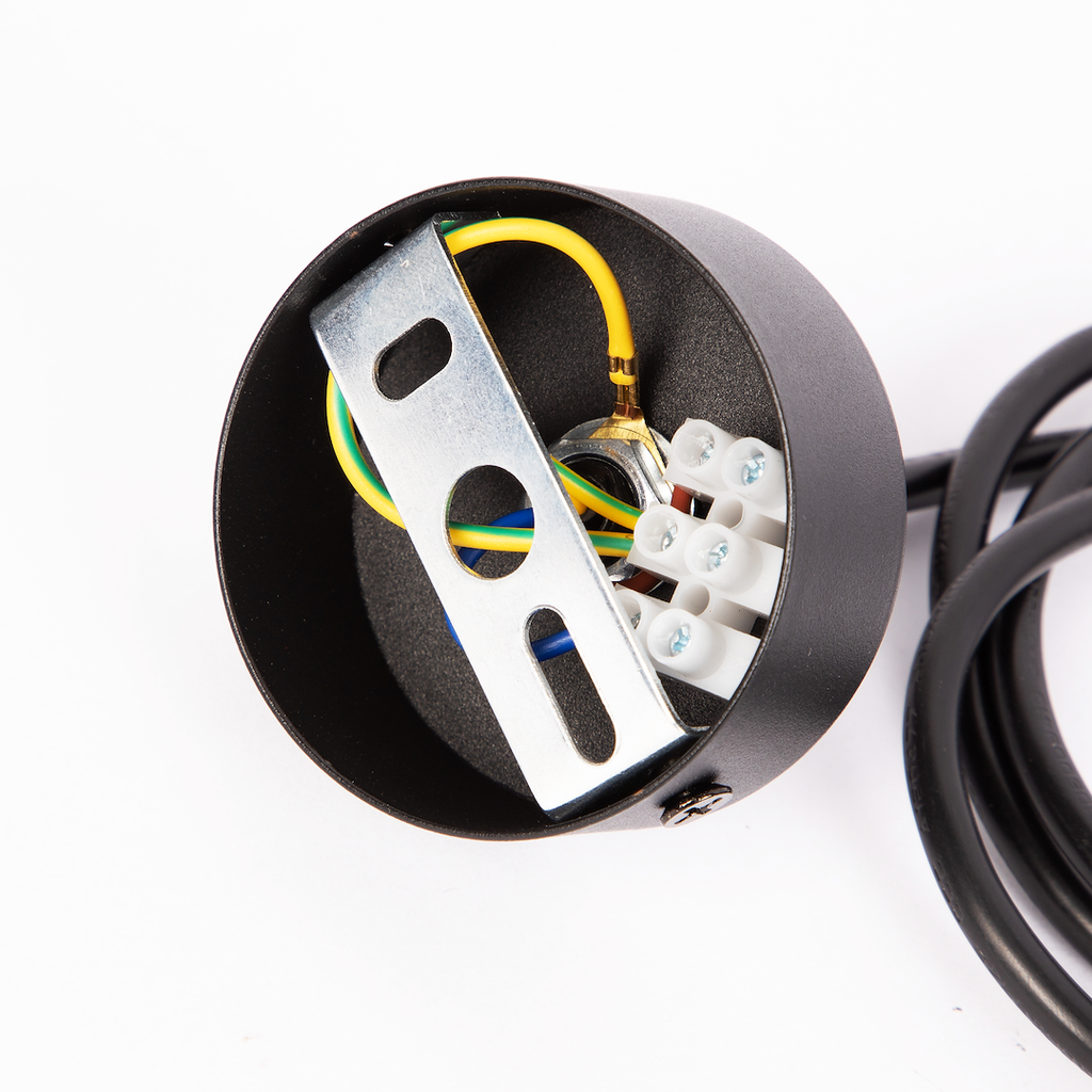 Kabel sa rozetom za napajanje ovjesne tračne rasvjete, Crno