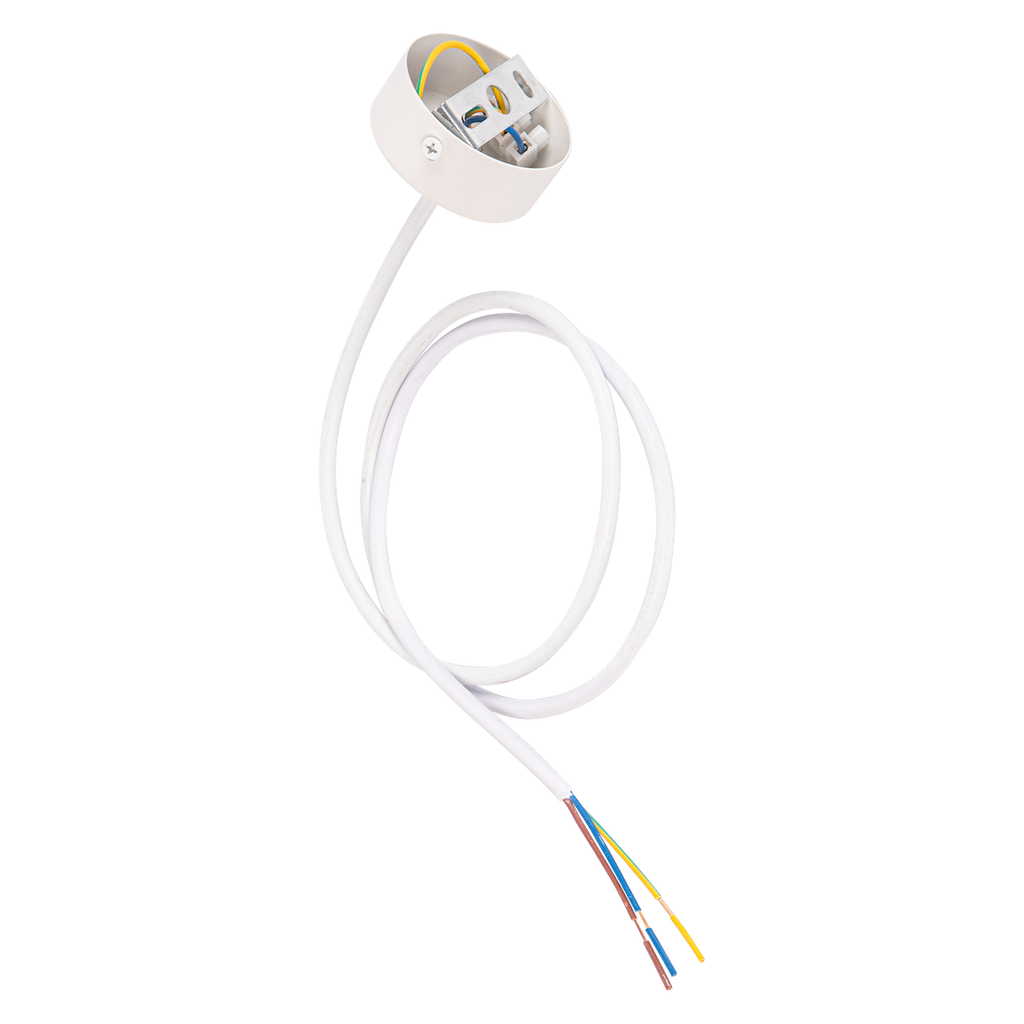 Kabel sa rozetom za napajanje ovjesne tračne rasvjete, Bijelo