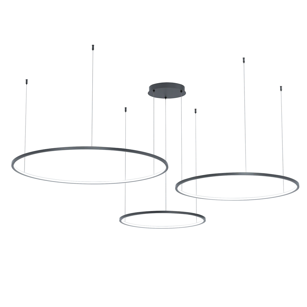 Saturno crna 100W LED viseća lampa