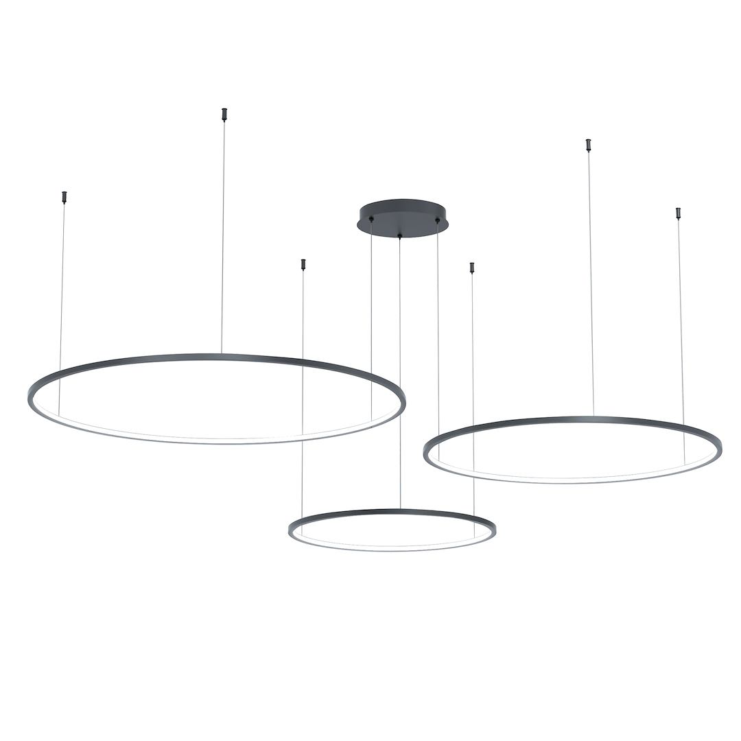 Saturno crna 100W LED viseća lampa