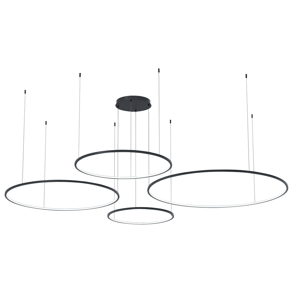 Saturno crna 120W LED viseća lampa