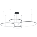 Saturno crna 120W LED viseća lampa
