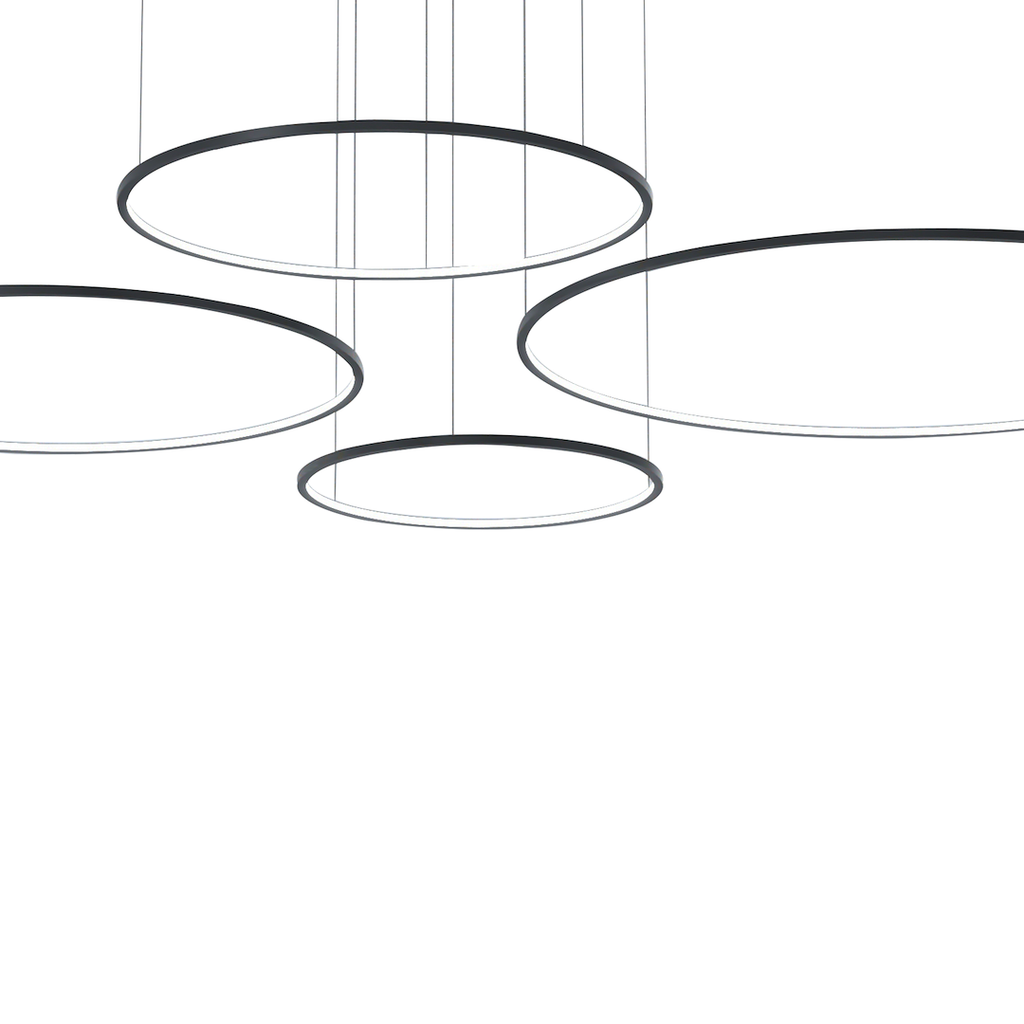 Saturno crna 120W LED viseća lampa