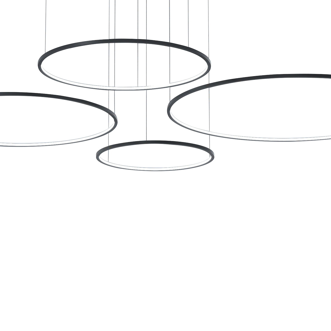 Saturno crna 120W LED viseća lampa