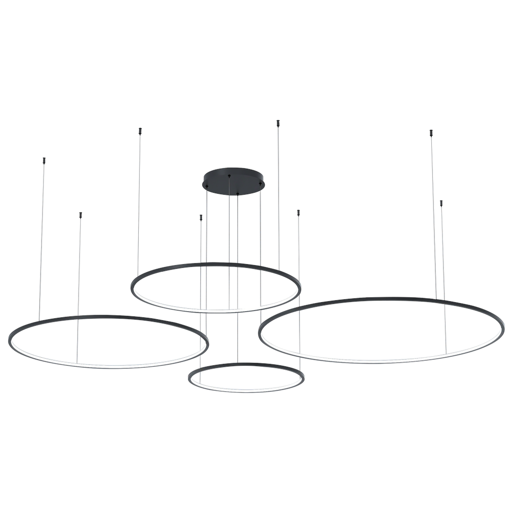 Saturno crna 120W LED viseća lampa