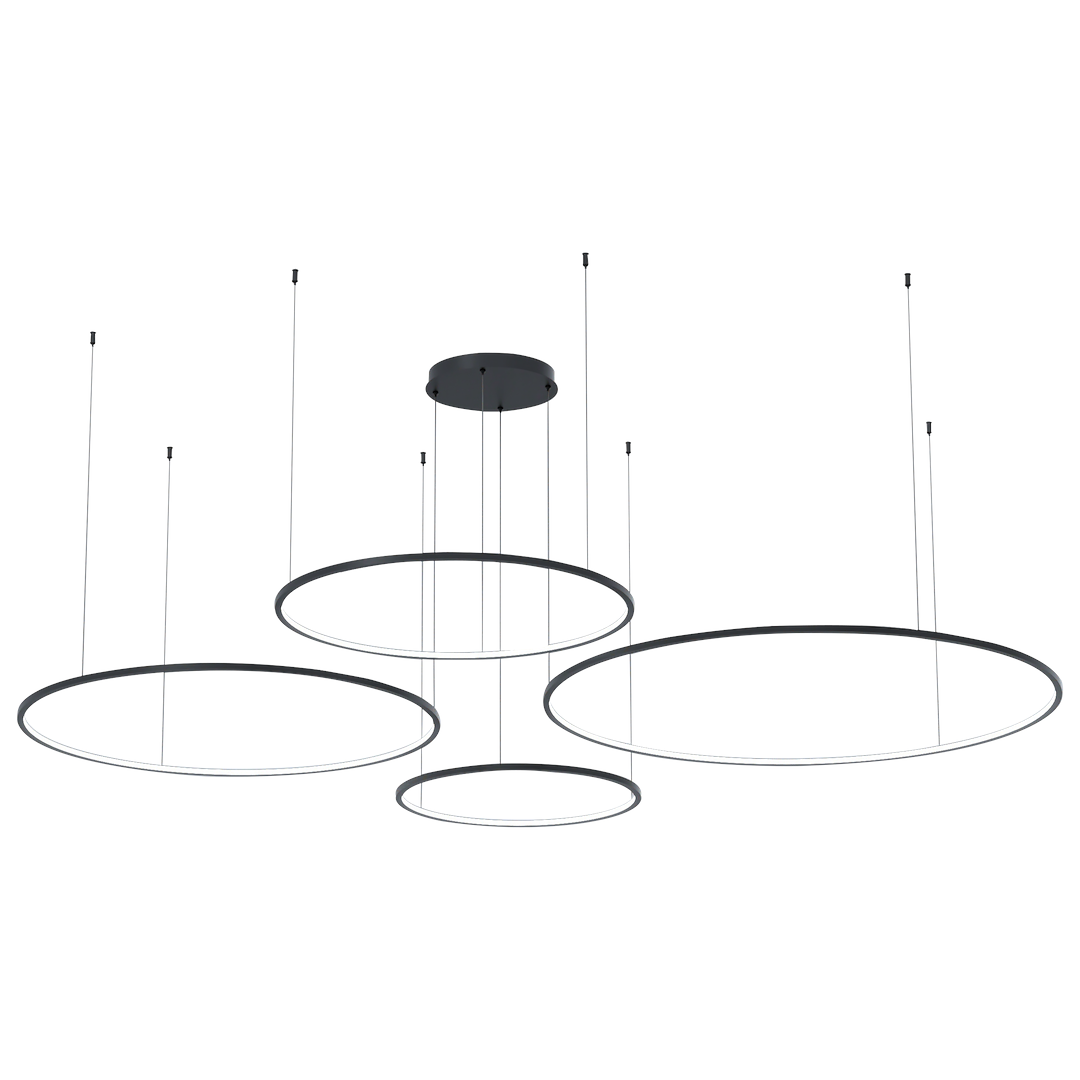 Saturno crna 120W LED viseća lampa