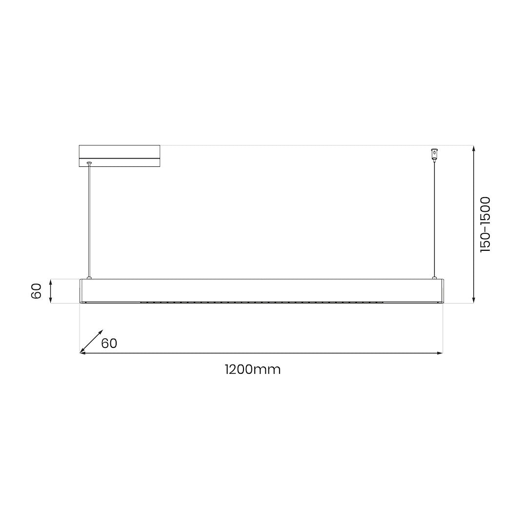 Linea bijela 36W LED viseća svjetiljka 3000K-4000K-5700K
