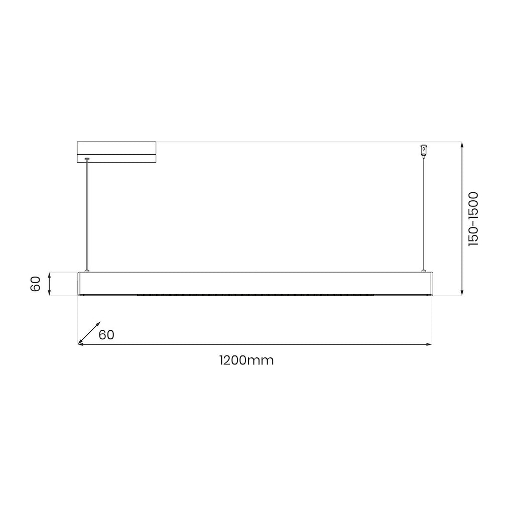 LINEA Zlatna 36W LED viseća lampa 3000K-4000K-5700K
