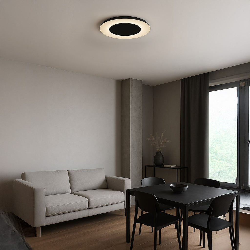 Piattino stropna svjetiljka crna 30W LED 3000K-4000k-6000K