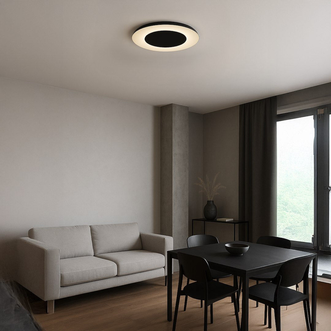 Piattino stropna svjetiljka crna 30W LED 3000K-4000k-6000K