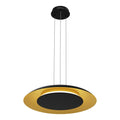 Piattino crno-zlatna viseća svjetiljka 30W LED 3000K-4000K-6000K
