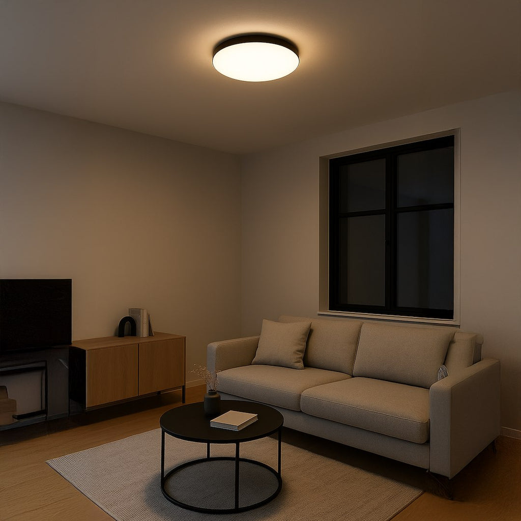 MAYA LED stropna svjetiljka Ø500 mm 36W IP44, CRNA