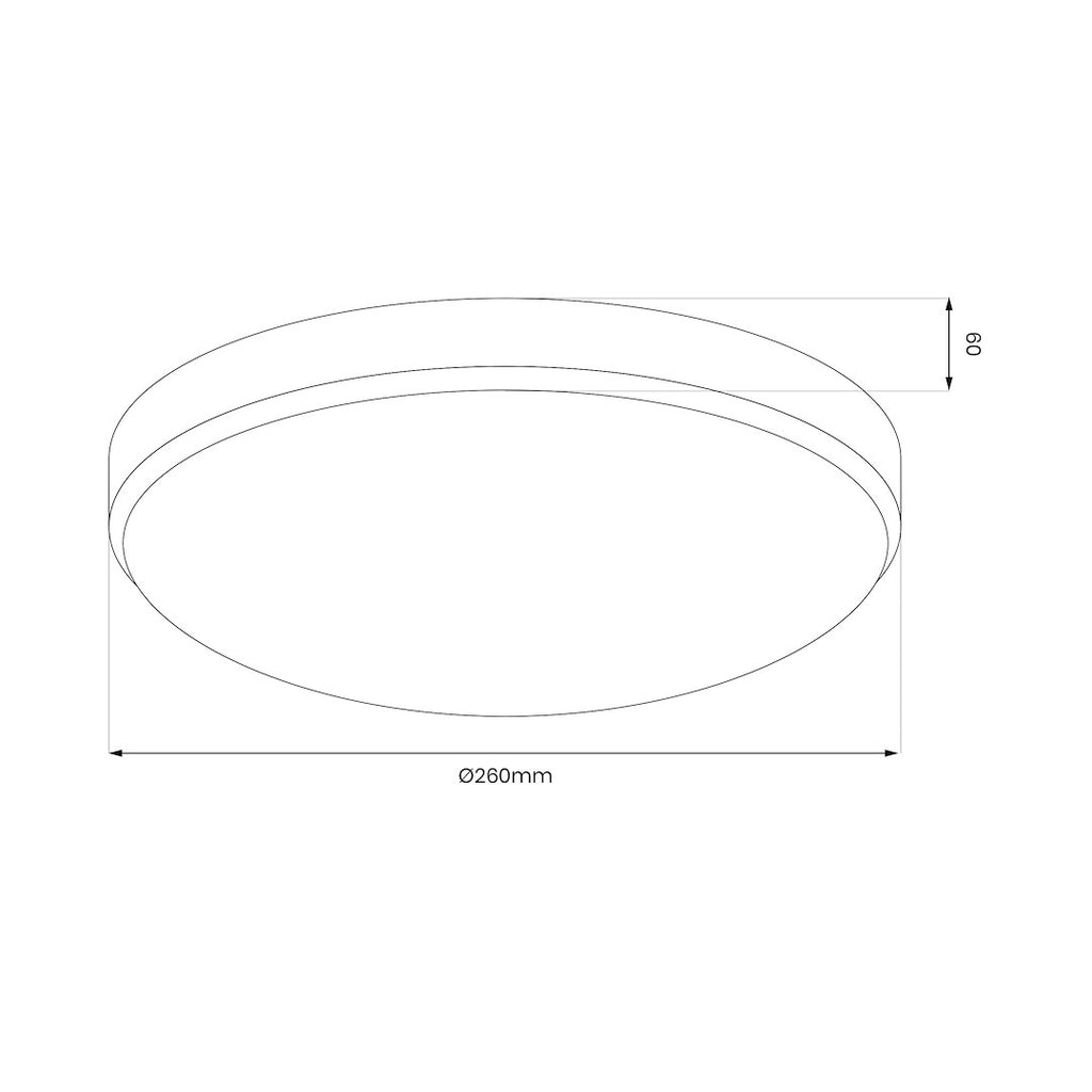 MAYA KROMIRANA 10W LED stropna svjetiljka Ø260 mm
