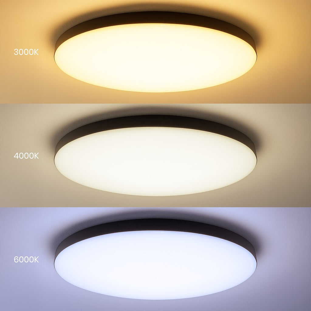 Siena stropna svjetiljka Crna 80W LED Ø750 mm + daljinski upravljač