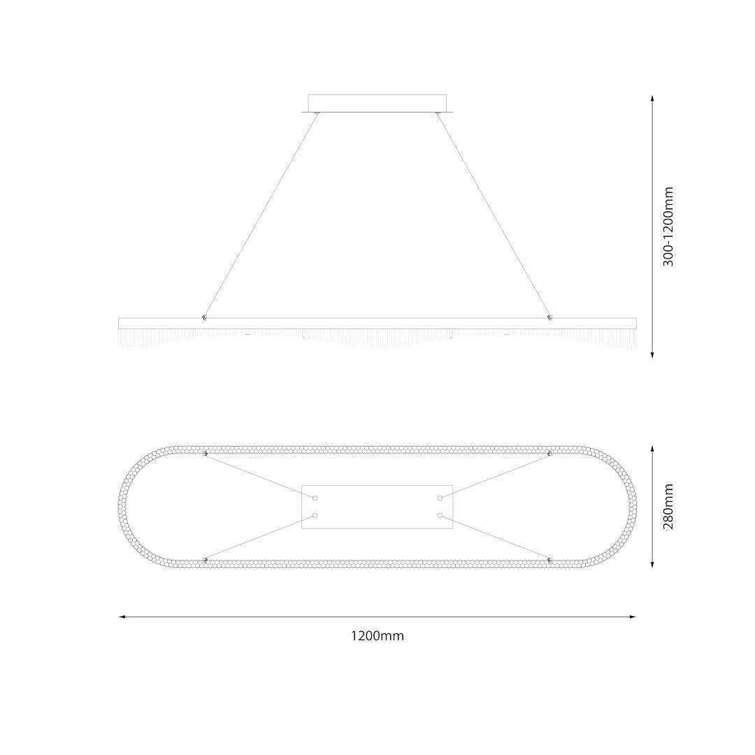 PRECIOSA 45W LED viseća lampa