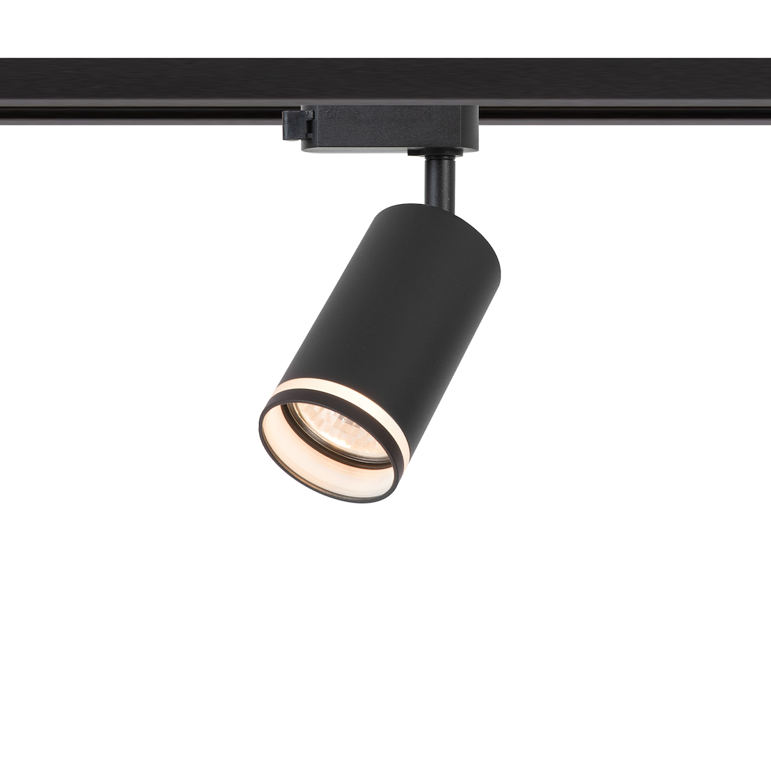 PIPE reflektor za jednofazni sustav tračnica, 1P, GU10, CRNI