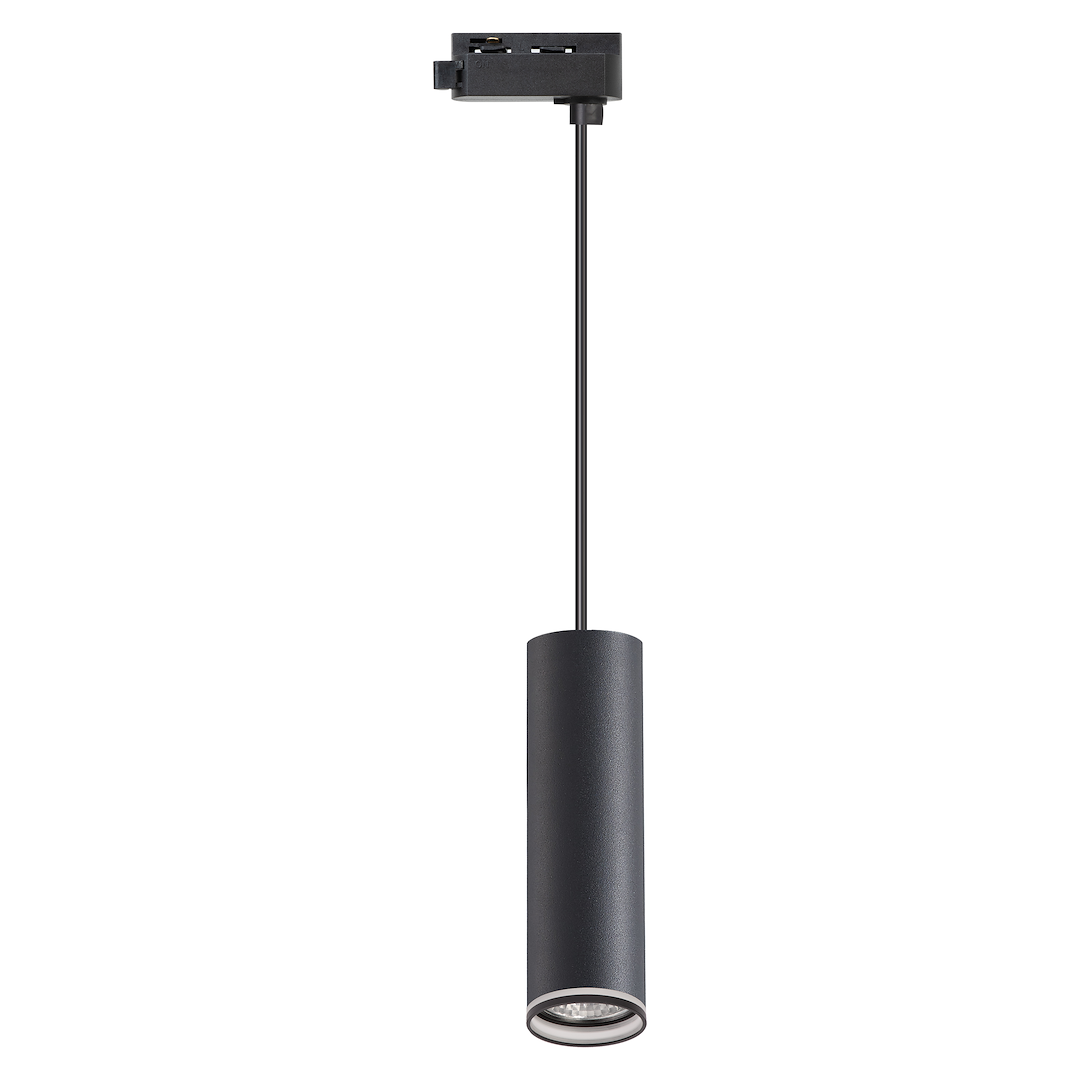 PIPE visilica za jednofazni sustav tračnica, 1P, GU10, CRNI