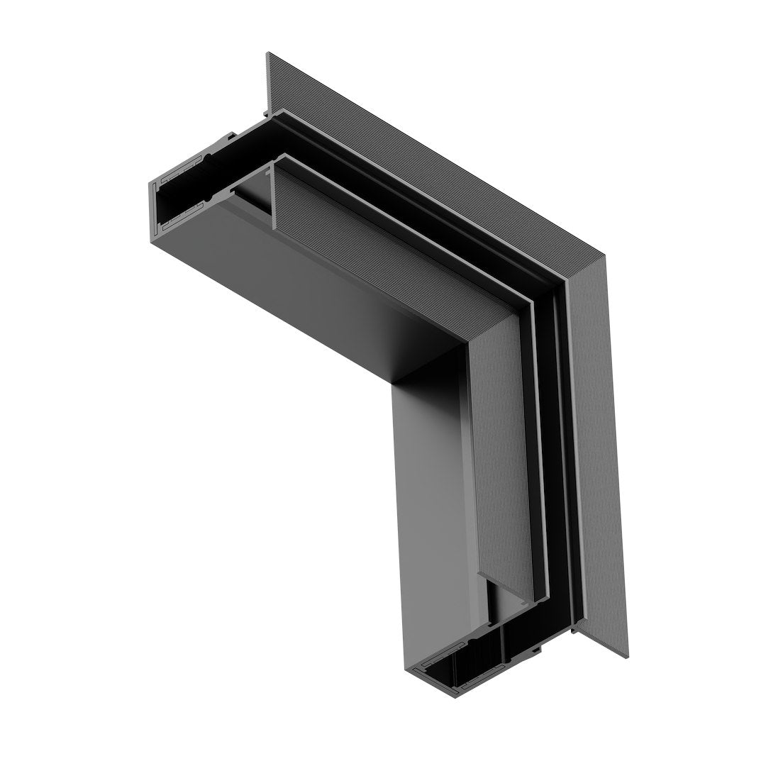 Ugradbeni Kut za Magnetni sustav MEDIUM 10 mm širine, CRNI