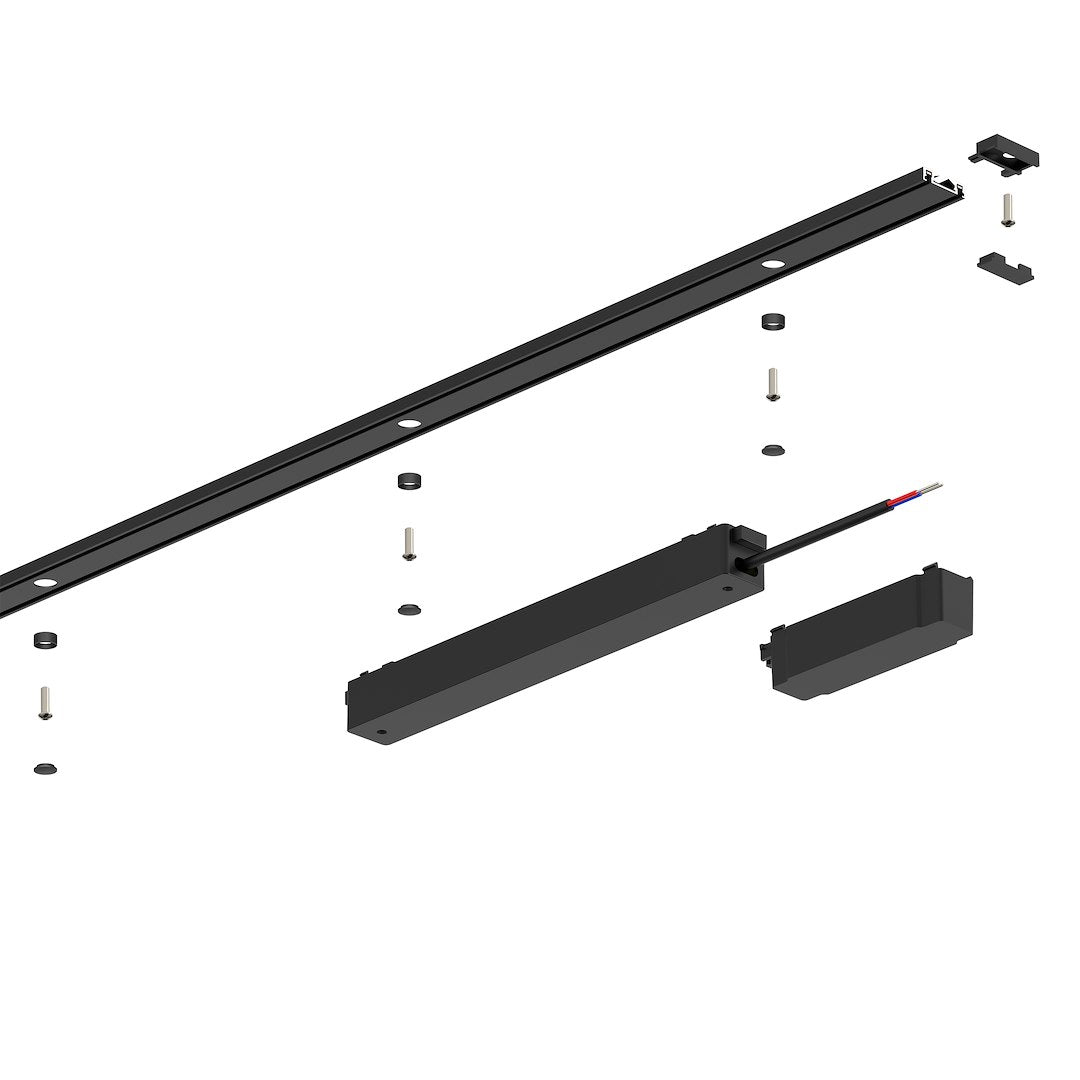 Magnetna tračnica 100CM za Magnetni sustav SLIM 5 mm visine, CRNA