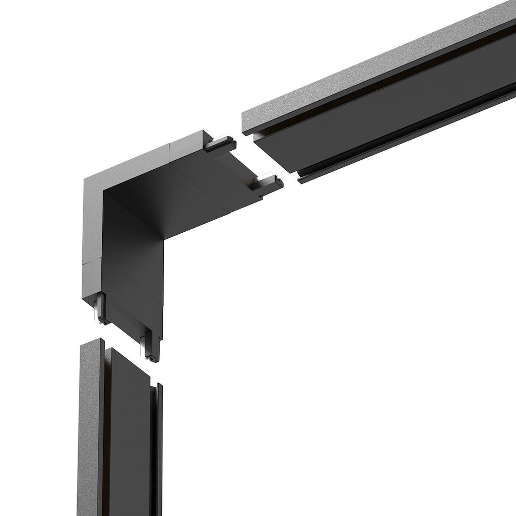 Konektor L za Magnetni sustav SLIM 5 mm visine, CRNI