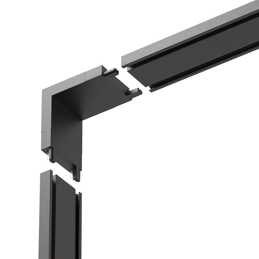 Konektor L za Magnetni sustav SLIM 5 mm visine, CRNI
