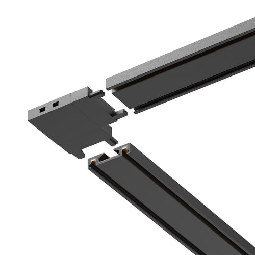 Konektor kutni za Magnetni sustav SLIM 5 mm visine, CRNI