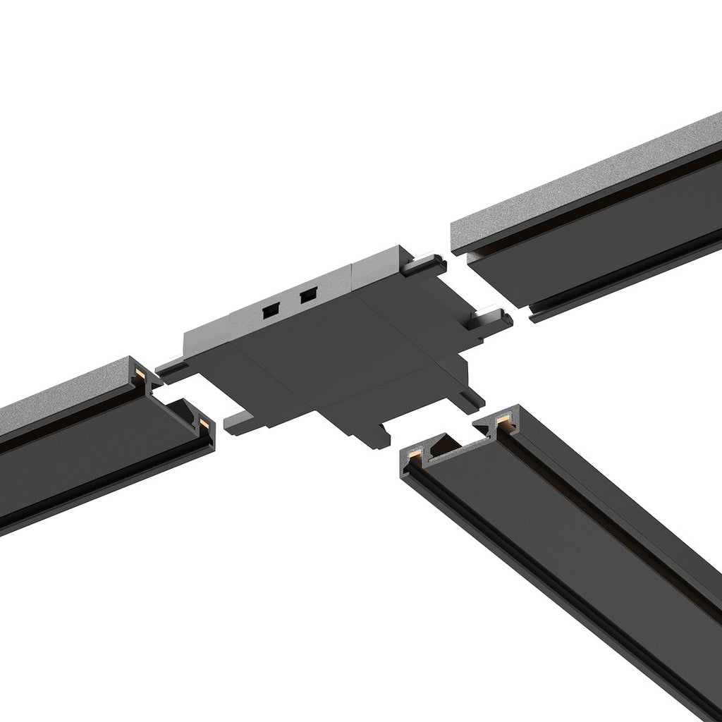 Konektor T za Magnetni sustav SLIM 5 mm visine, CRNI