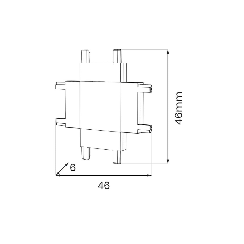 Konektor + za Magnetni sustav SLIM 5 mm visine, CRNI