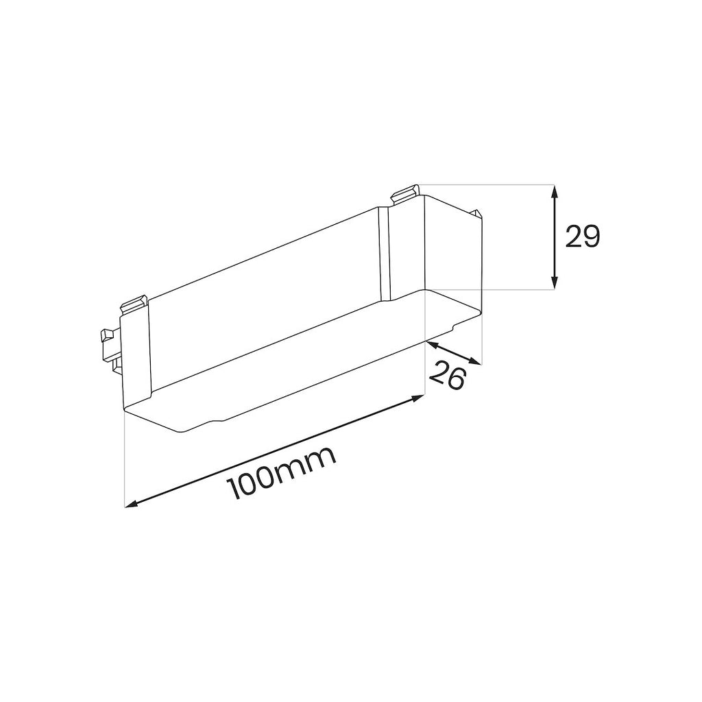 Kutija za spoj za Magnetni sustav SLIM 5 mm visine, CRNA