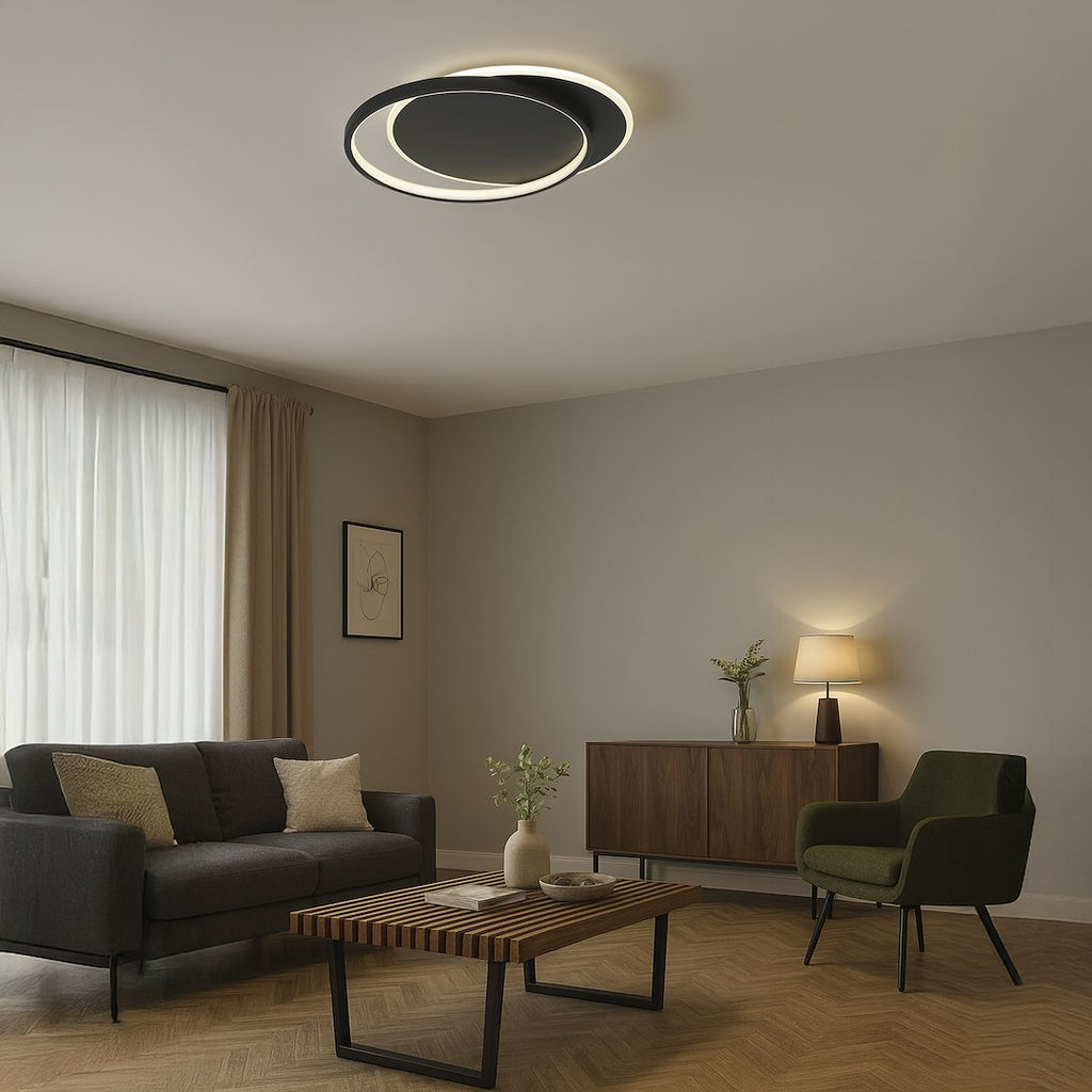 CORDOBA BLACK stropna svjetiljka LED 30W 4000K 45X39CM CRNA