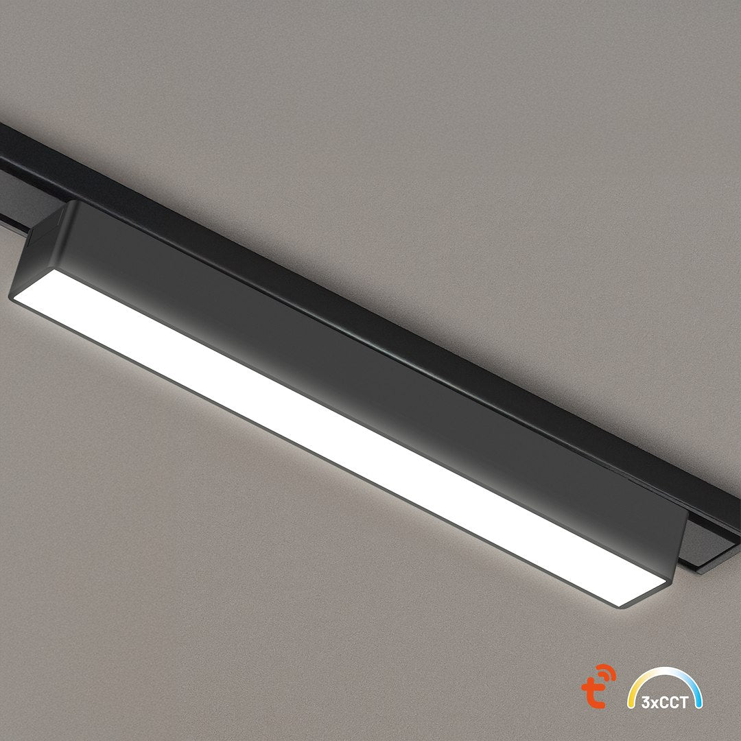 LED svjetiljka 10W CCT 48V 23CM za Magnetni sustav SLIM 5 mm visine, CRNA