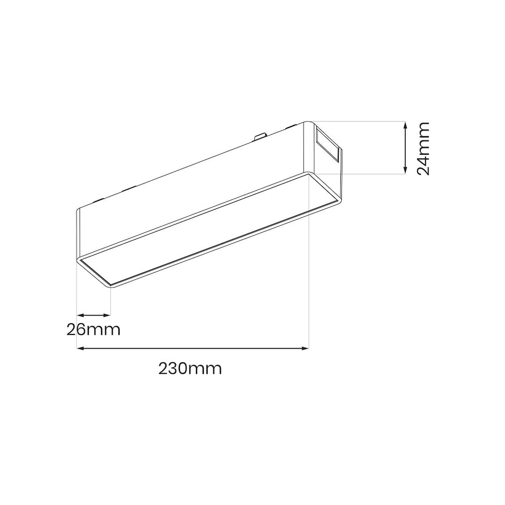 LED svjetiljka 10W CCT 48V 23CM za Magnetni sustav SLIM 5 mm visine, BIJELA