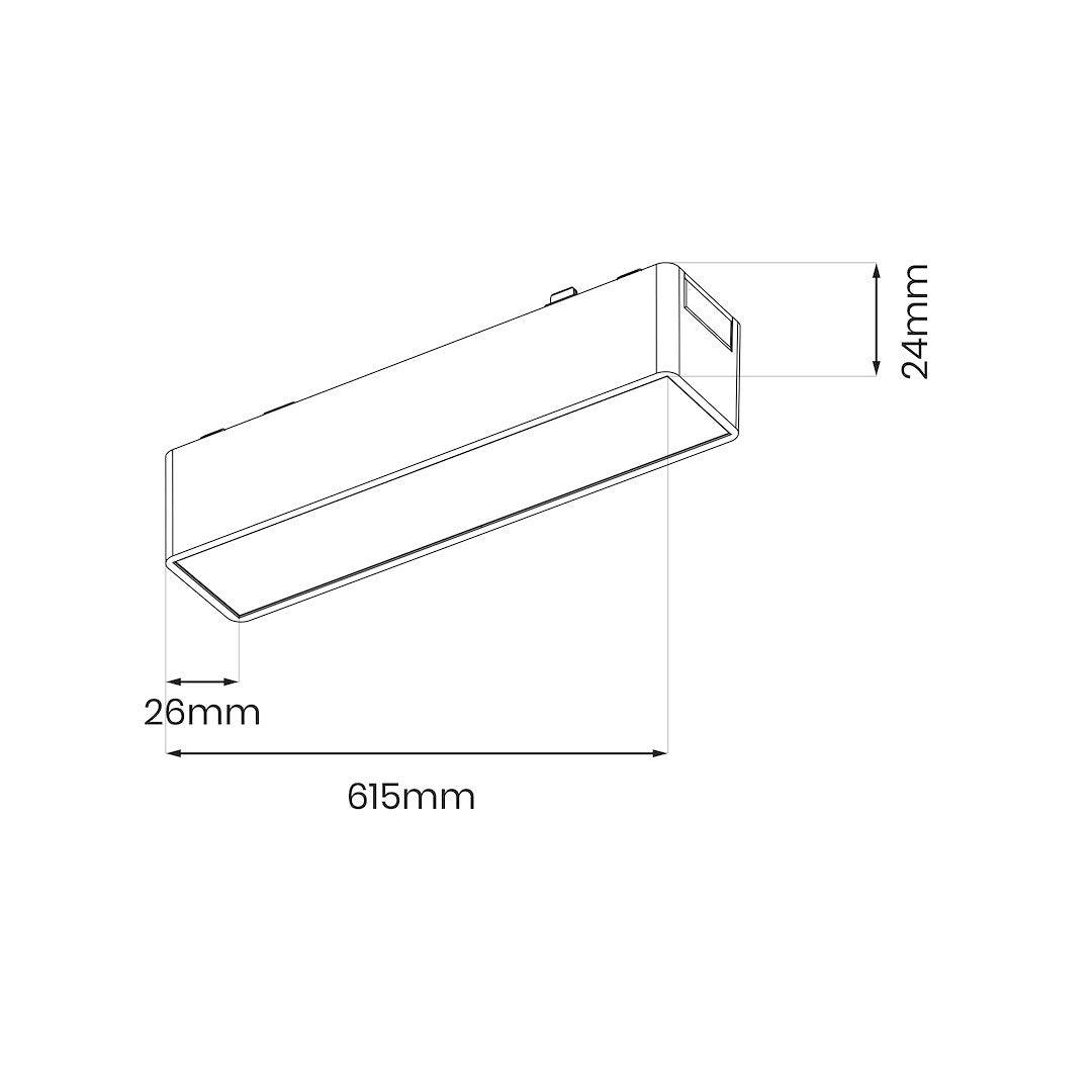 LED svjetiljka 20W CCT 48V 61CM za Magnetni sustav SLIM 5 mm visine, BIJELA