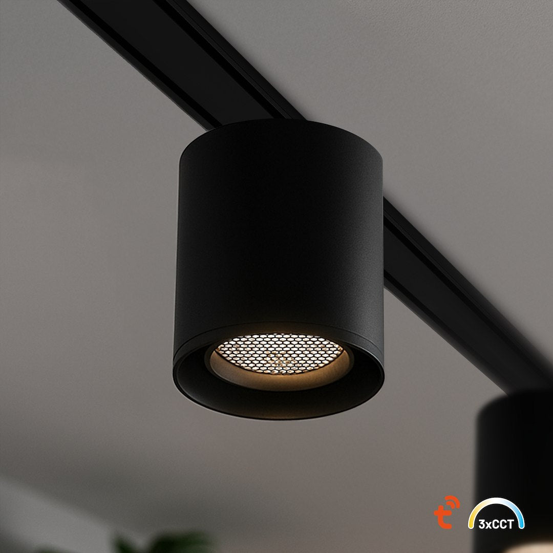 LED spot svjetiljka 6W CCT 48V 8CM za Magnetni sustav SLIM 5 mm visine, CRNA