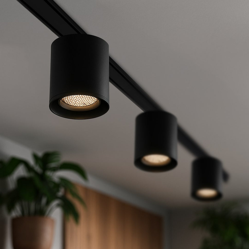 LED spot svjetiljka 6W CCT 48V 8CM za Magnetni sustav SLIM 5 mm visine, CRNA
