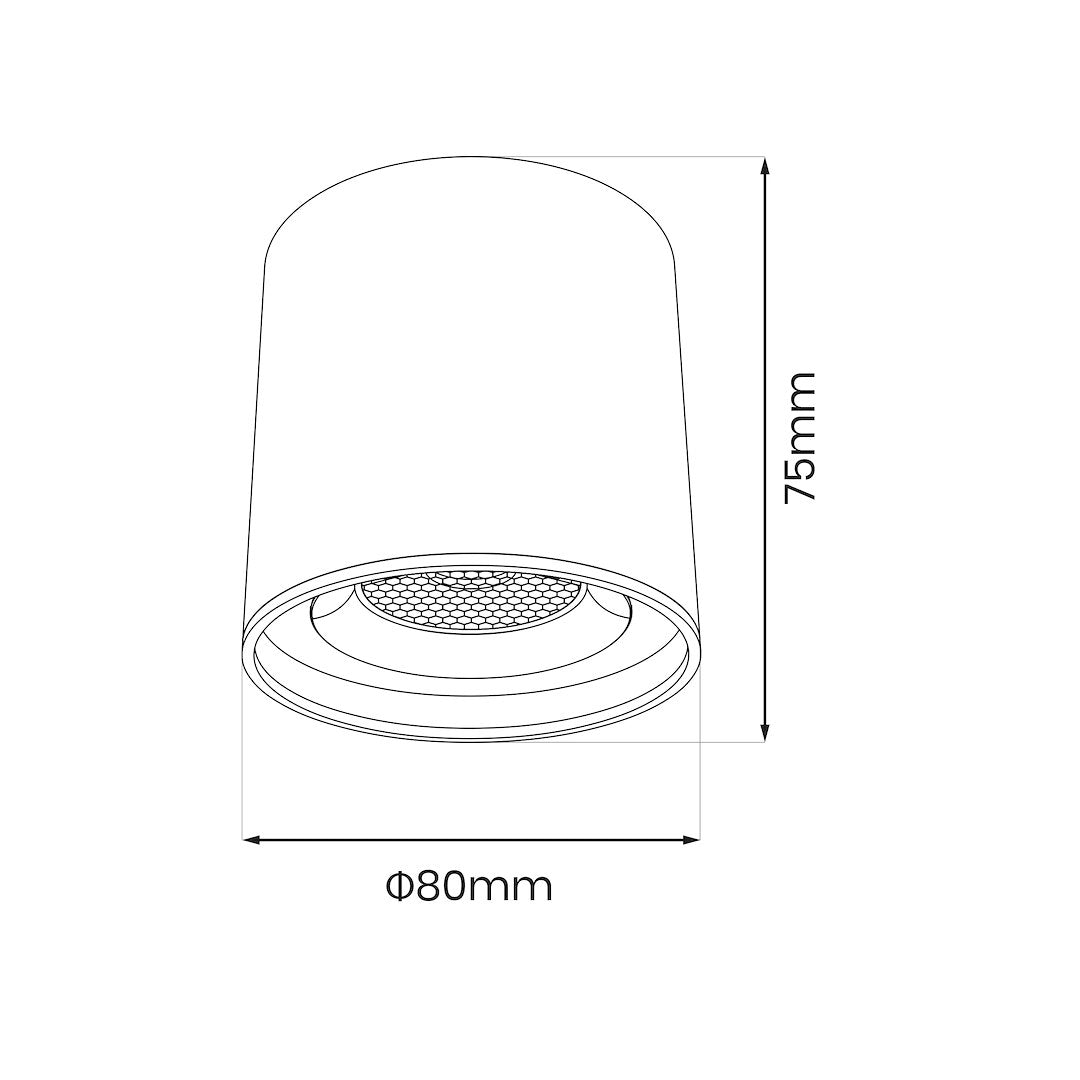 LED spot svjetiljka 6W CCT 48V 8CM za Magnetni sustav SLIM 5 mm visine, CRNA
