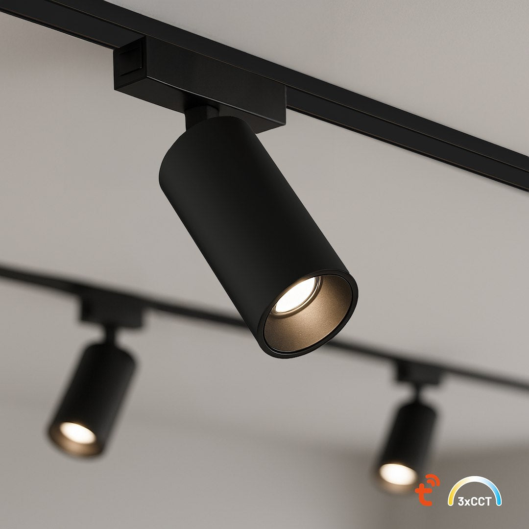 LED spot svjetiljka 9W CCT 48V 11CM za Magnetni sustav SLIM 5 mm visine, CRNA