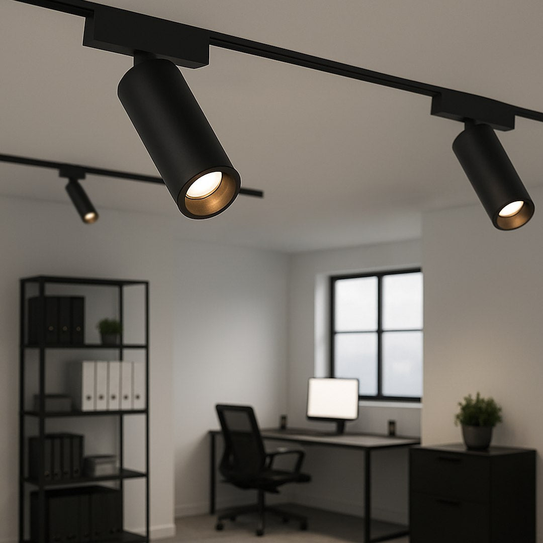LED spot svjetiljka 9W CCT 48V 11CM za Magnetni sustav SLIM 5 mm visine, CRNA
