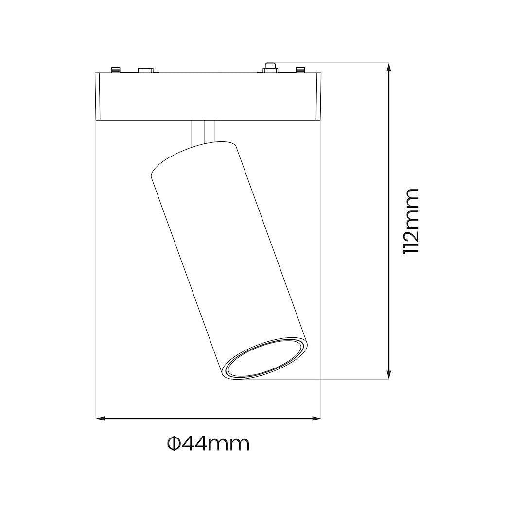 LED spot svjetiljka 9W CCT 48V 11CM za Magnetni sustav SLIM 5 mm visine, BIJELA