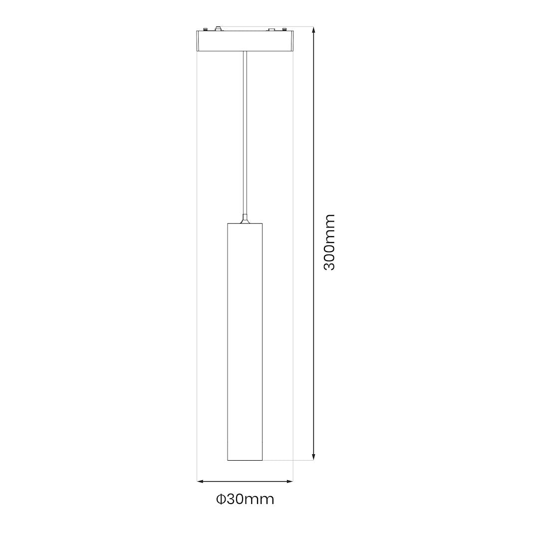 LED viseća svjetiljka 6W CCT 48V 30CM za Magnetni sustav SLIM 5 mm visine, CRNA