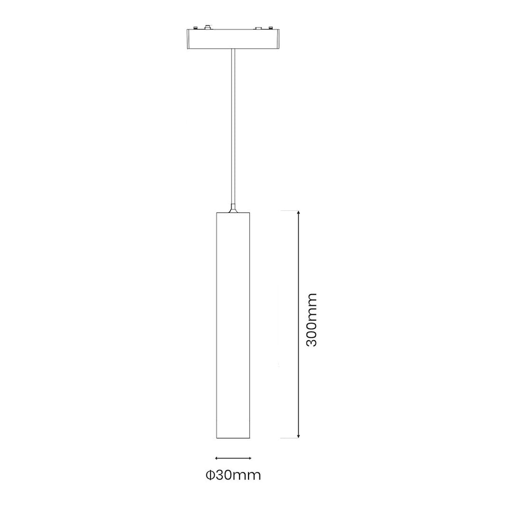 LED viseća svjetiljka 6W CCT 48V 30CM za Magnetni sustav SLIM 5 mm visine, BIJELA