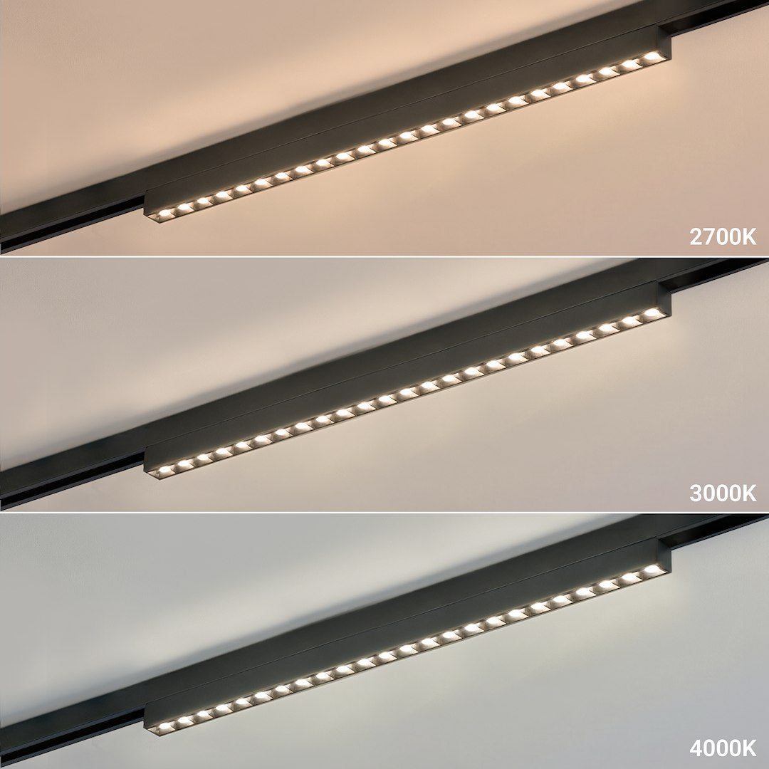 LED spot svjetiljka 10W CCT 48V 29CM za Magnetni sustav SMALL 5 mm širine, CRNA