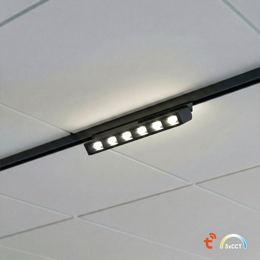 LED spot svjetiljka 5W CCT 48V 10CM za Magnetni sustav SMALL 5 mm širine, CRNA
