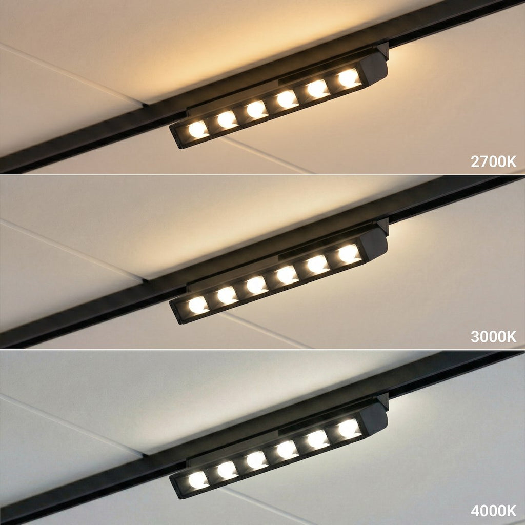 LED spot svjetiljka 5W CCT 48V 10CM za Magnetni sustav SMALL 5 mm širine, CRNA