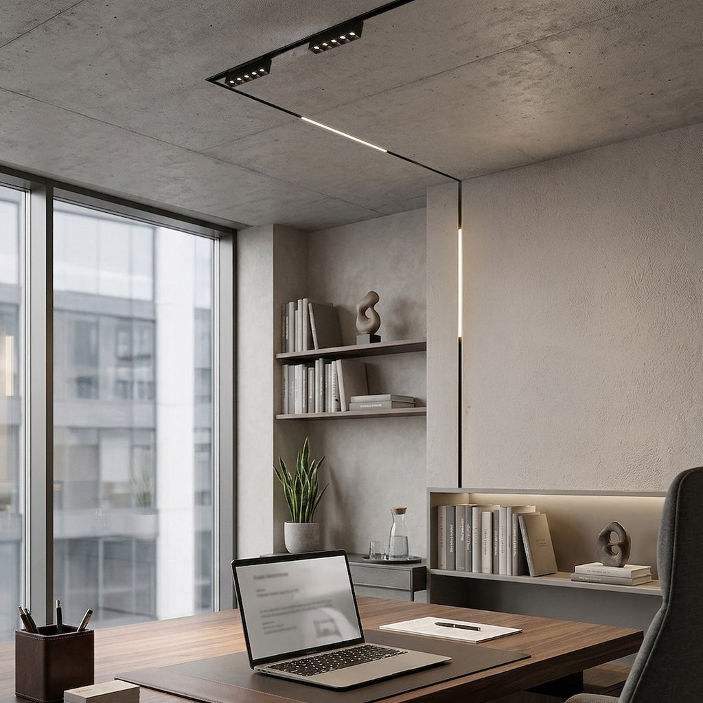 LED spot svjetiljka 5W CCT 48V 10CM za Magnetni sustav SMALL 5 mm širine, CRNA