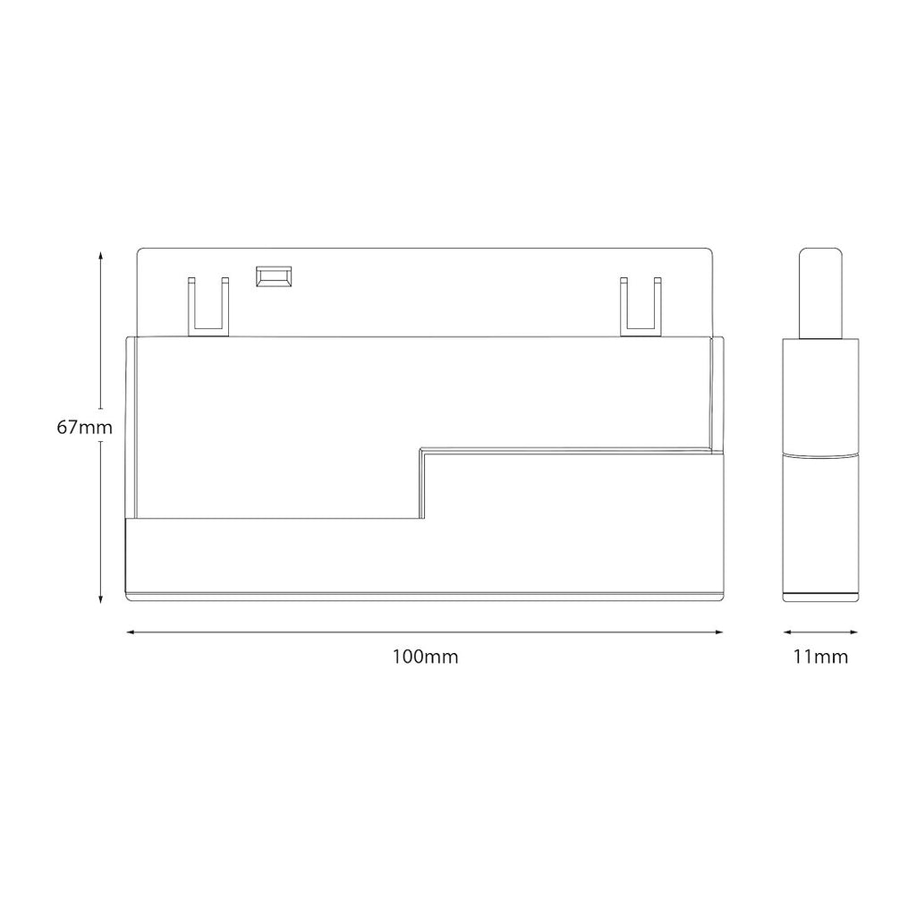 LED spot svjetiljka 5W CCT 48V 10CM za Magnetni sustav SMALL 5 mm širine, CRNA