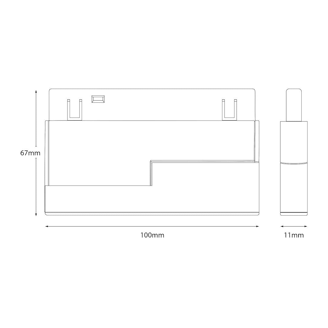 LED spot svjetiljka 5W CCT 48V 10CM za Magnetni sustav SMALL 5 mm širine, CRNA
