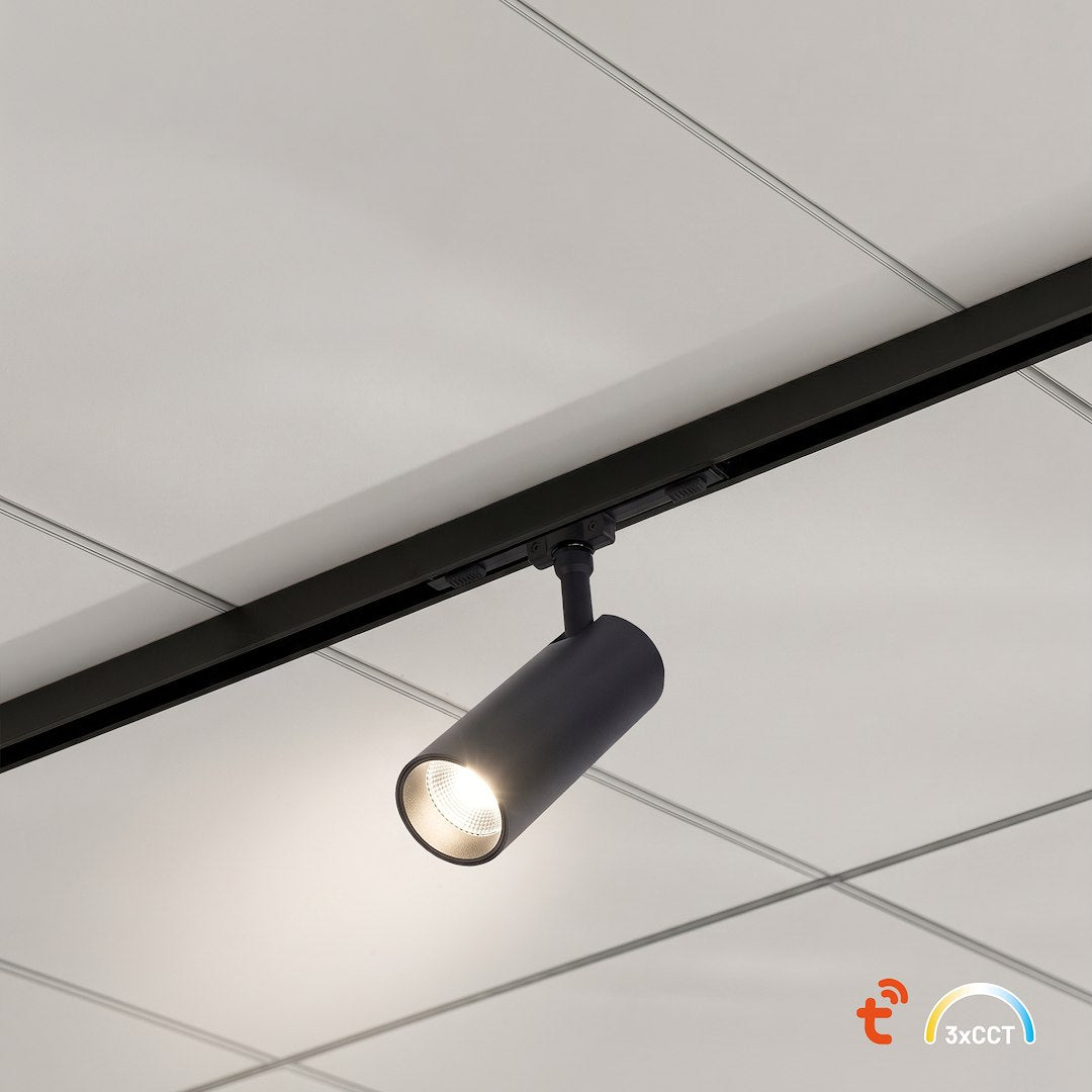 LED spot svjetiljka 10W CCT 48V 10CM za Magnetni sustav SMALL 5 mm širine, CRNA