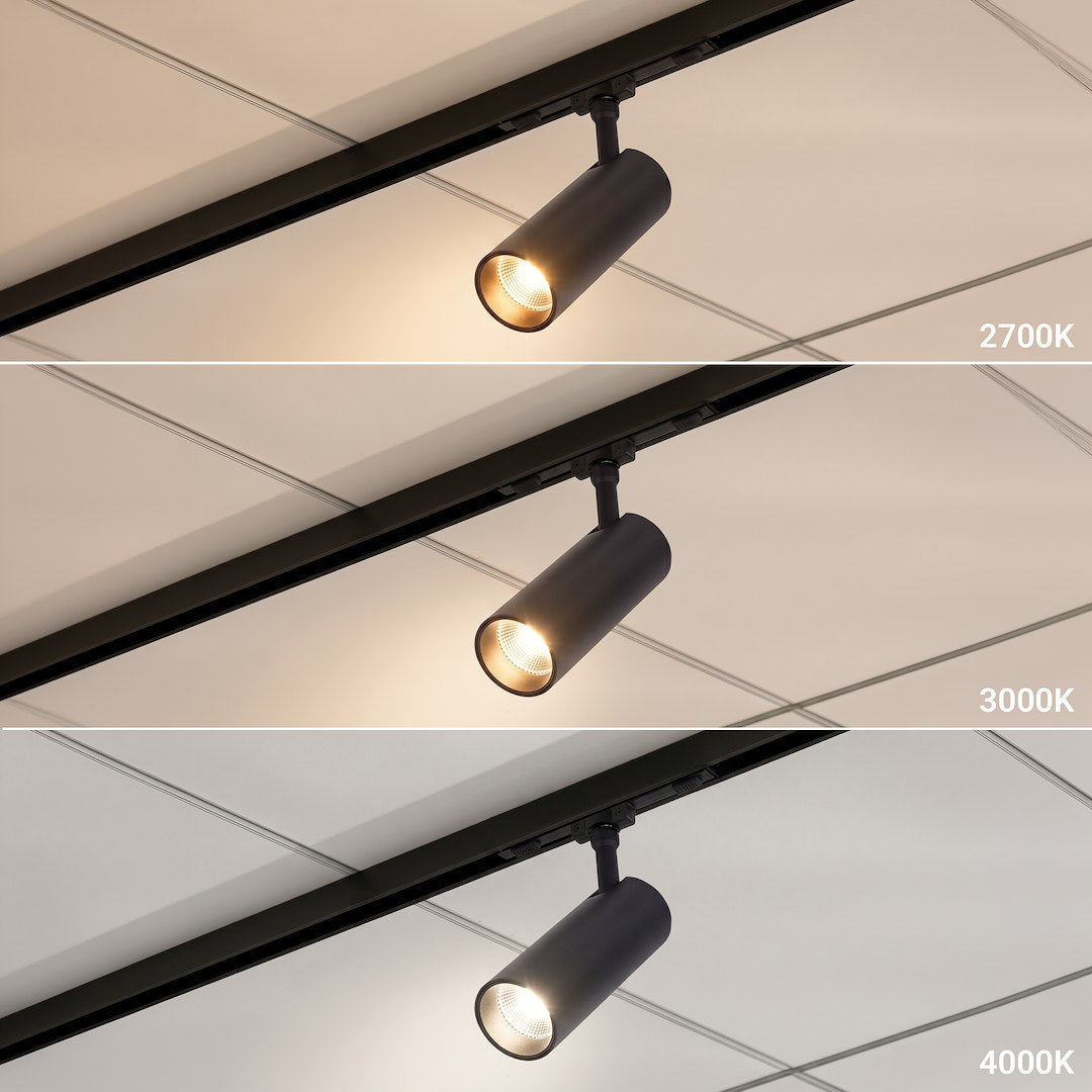 LED spot svjetiljka 10W CCT 48V 10CM za Magnetni sustav SMALL 5 mm širine, CRNA