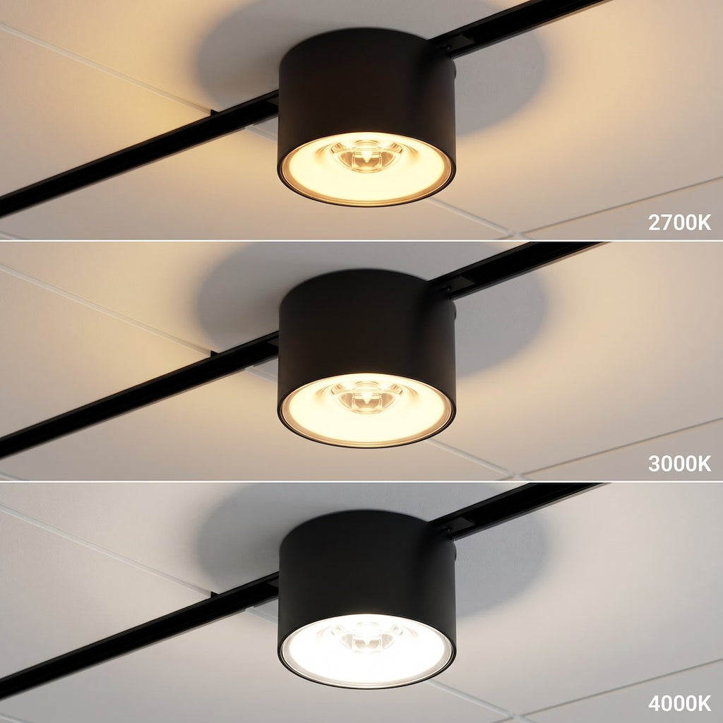 LED spot svjetiljka 7W CCT 48V Ø6CM za Magnetni sustav SMALL 5 mm širine, CRNA
